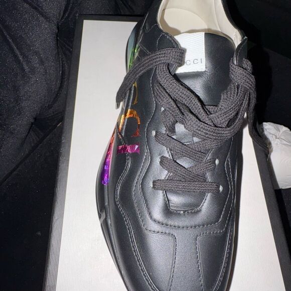 Brand new with box womens Gucci Rhyton Iridescent Logo Sneakers size 10 - Picture 9 of 10